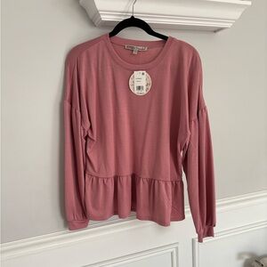 NWT- Women’s Peplum Sweatshirt- Size Large